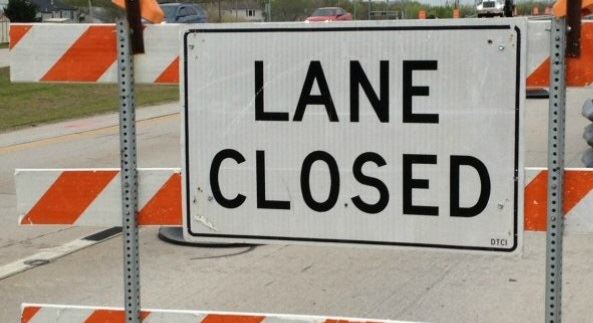 Lane Closure Sign